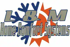 L&M Home Comfort Systems HVAC company logo.